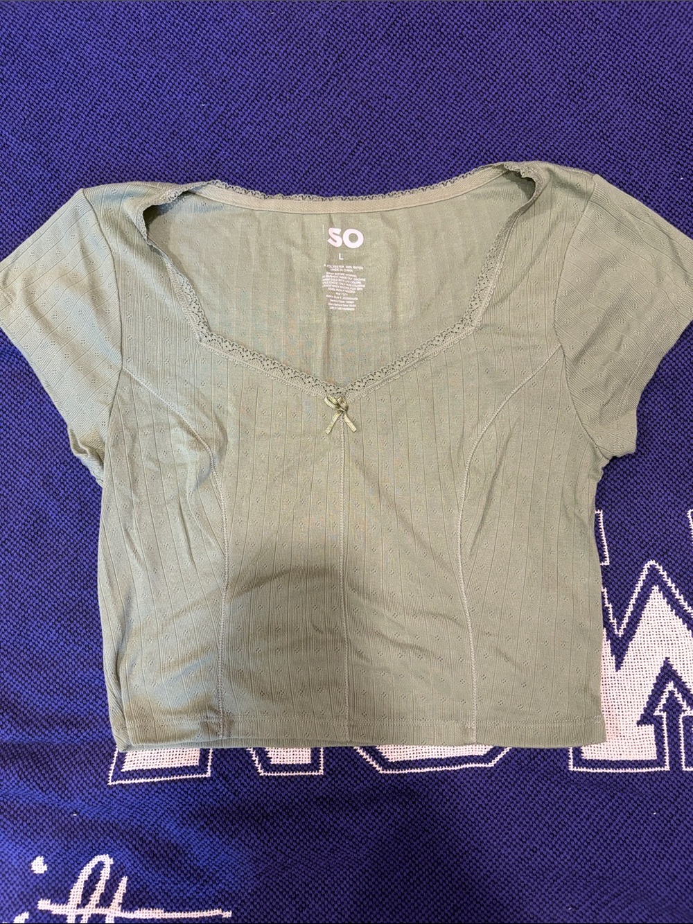 Green crop top